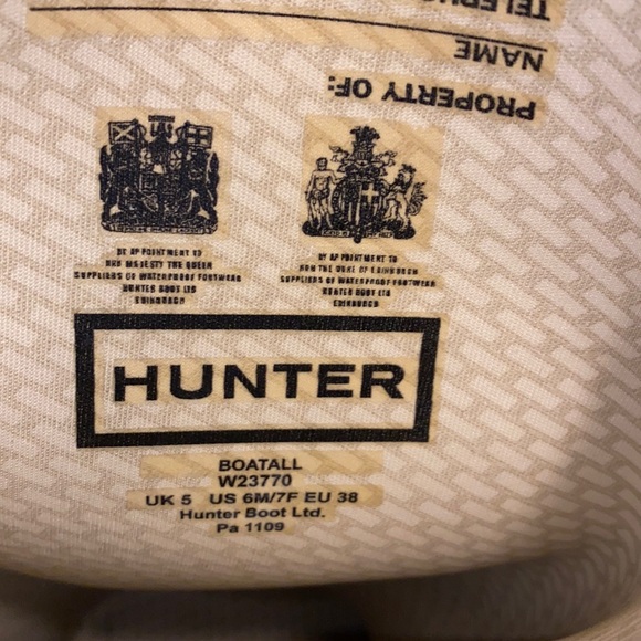 Hunter Boatall Croc Embossed Rubber Wellie Boots Women’s 7 - Picture 14 of 14